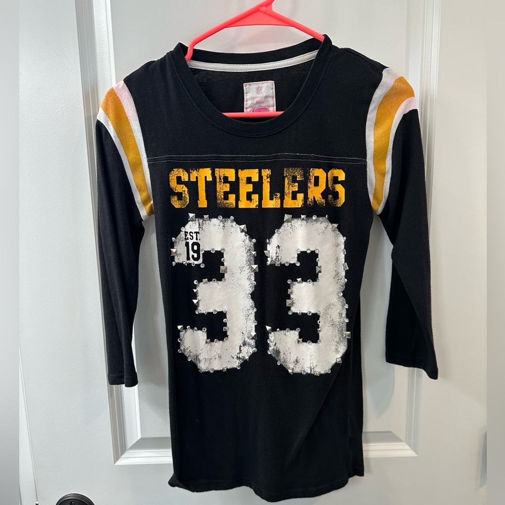 Pittsburgh Steelers Victoria’s Secret PINK three-quarter shirt